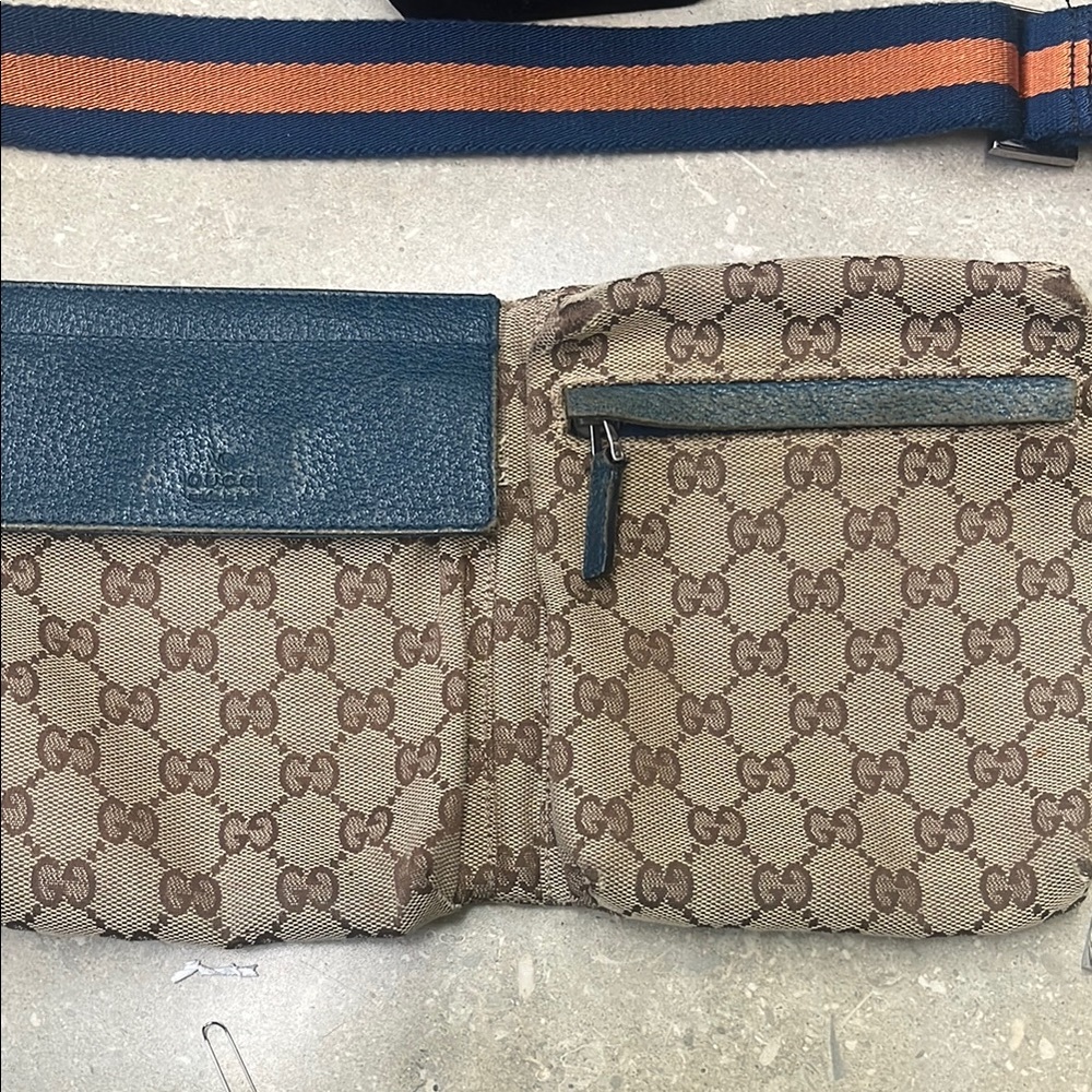Gucci Beige and Blue Men's Bag